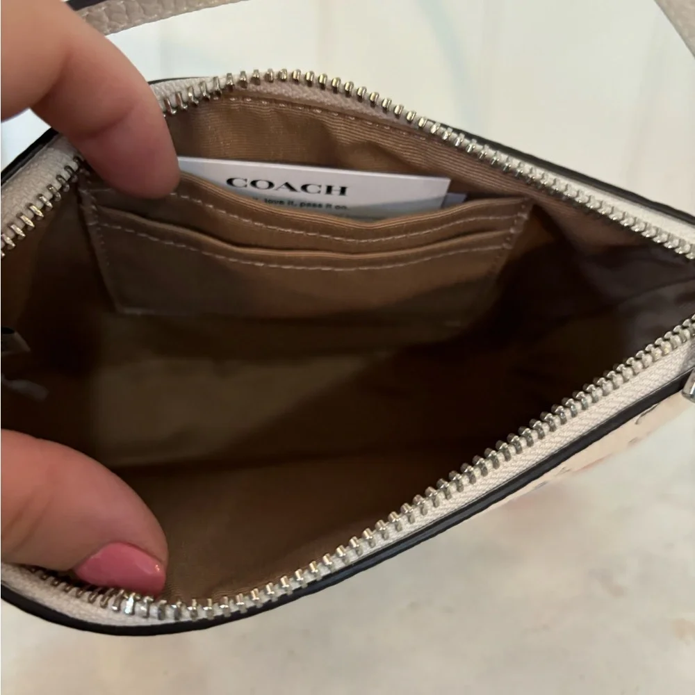 COACH Nolita 19 with Floral Print Handbag purse minibag color: chalk floral - Picture 7 of 10